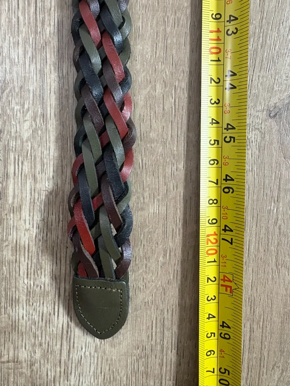 Argentina Leather Belt Men’s Size XL Tri Color Braided